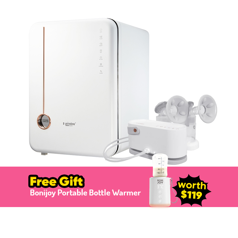 Bundle Deal: Haenim 4G+ Classic UV Steriliser + (White Gray) Haenim NexusFit 7X Breast Pump + FREE GIFT
